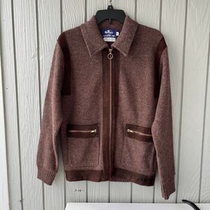 VTG 50s–60s Traverse Bay Woolens Suede Trim Zip Jacket TALON – M